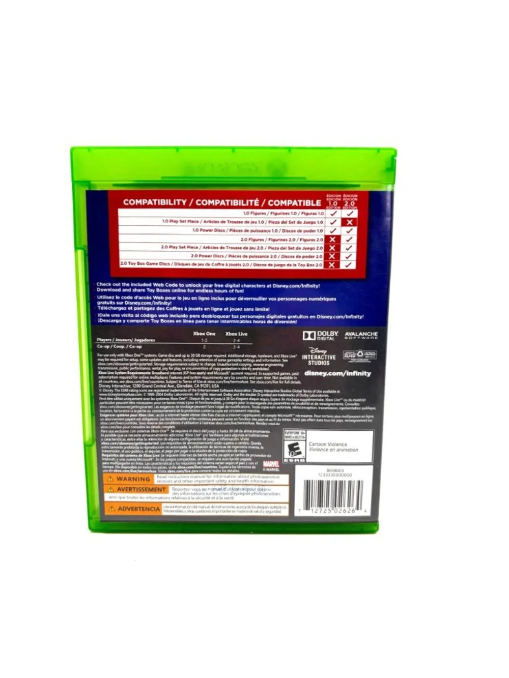 Disney Infinity 2.0 Edition Video Game For Xbox One Complete With Case & Disc